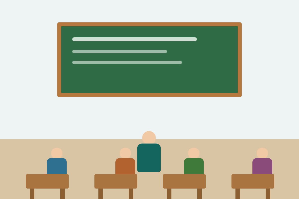 A class in progress